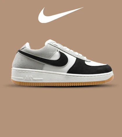 کفش مردانه و زنانه طوسی مشکی سفید NIKE AIR FORCE مدل 5345