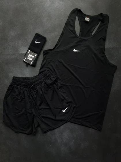 ست رکابی + شلوارک + جوراب نایکی