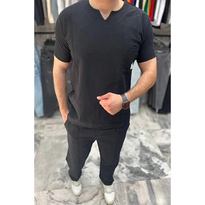 ست مراکشی لینن یقه کوبایی