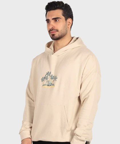 هودی کرم طرحدار فری سایز 1461