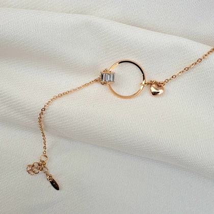 دستبند زنجیری تنیسی طلایی ژوپینگ