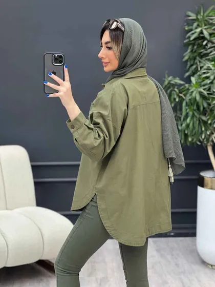 مانتو دو جیب زاپ‌دار دنیز