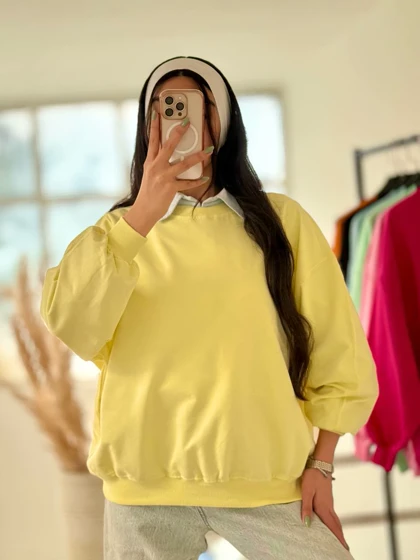 دورس پنبه زنانه مدل باکسی ساده قد 70