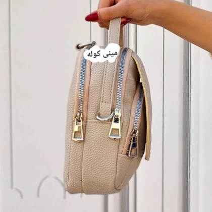 مینی کوله دخترانه فانتزی چرمی سه کاره رنگ مشکی