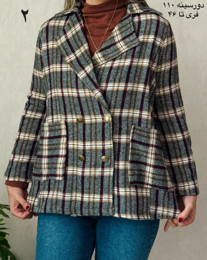 کت پشمی چهارخونه