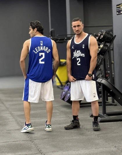 ست بسکتبالی لس آنجلس (Los Angeles) پارچه فلامنت سوزنی طرح آجری (8 رنگ)