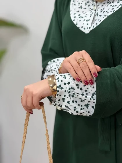 پیراهن مانتویی بلند نورین بهاره