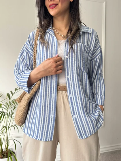 مانتو شومیزی راه راه یاس