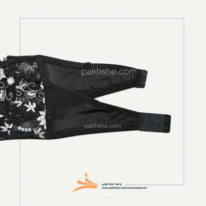 ست مشکی دکلته فنردار برند نوشه پوش