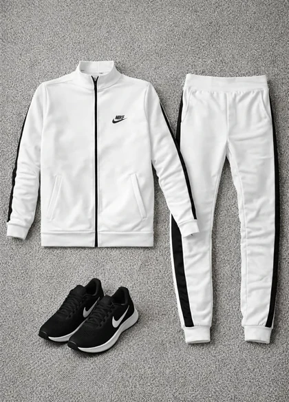 پکیج ست سویشرت شلوار مردانه نایک مدل Madio + کفش ورزشی مردانه Nike مدل Tigo زیره سفید