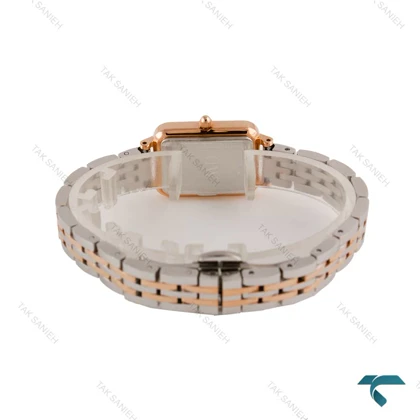 ساعت دنیل ولینگتون زنانه مستطیلی دورنگ رز DW-6819-L