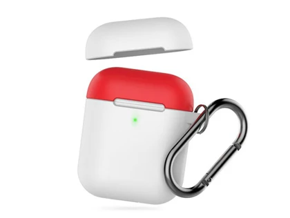 کاور سیلیکونی دو درب قلاب دار ایرپاد 1 و 2 آها استیل AHAStyle PT46 Case Airpods 1/2