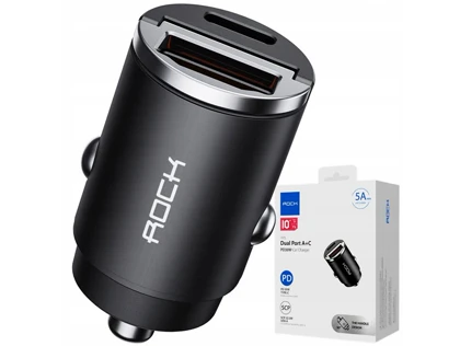 شارژر فندکی فست شارژ ماشین تایپ سی 30 وات راک h15