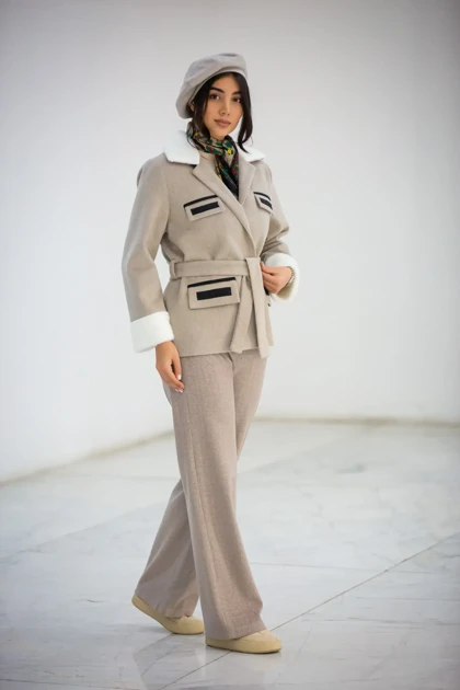 شلوار زنانه کشمیر کمر سر خود