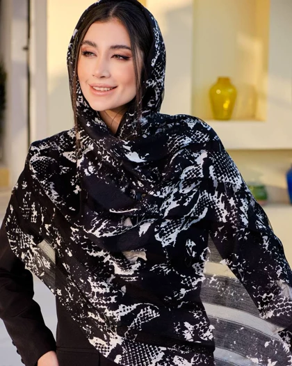 شال ابریشم میله ای 20263 VALENTINO