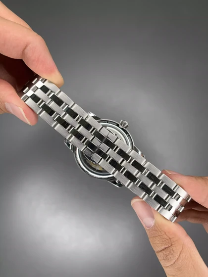 ساعت مچی پتک فیلیپ اوپن هارت بند سیلور صفحه سرمه ای Patek Philippe Tourbillon