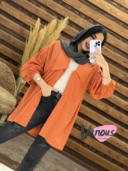 مانتو یقه خرگوشی پشت پیله دار