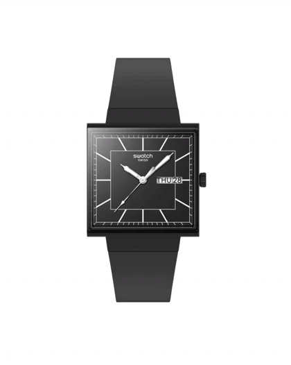 ساعت مچی سواچ SWATCH WHAT IF BLACKAGAIN SO34B701