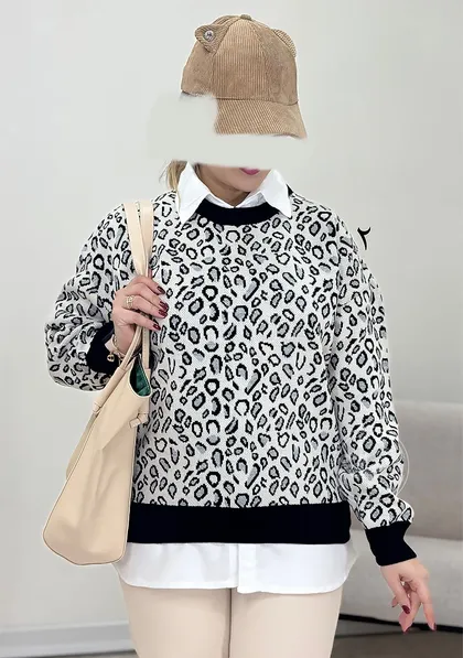 پلیور بافت پلنگی