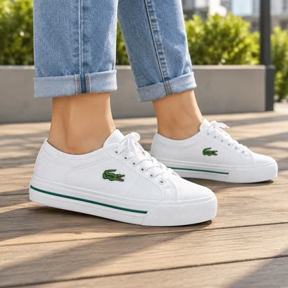 کفش اسپرت زنانه مدل LACOSTE سفید