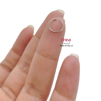 پیرسینگ فیک لب، بینی، گوش (حلقه نقره ای ساده)