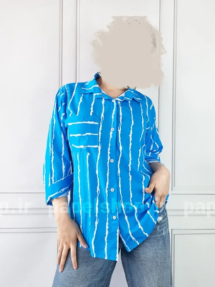 شومیز مانتویی راه راه پری