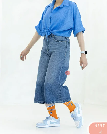 شلوارک فول بگ جین رویال 9194