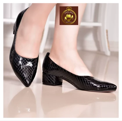 کفش مجلسی چرم و ورنی زنانه