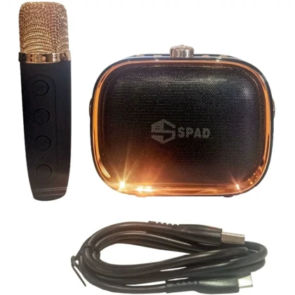 اسپیکر بلوتوثی کارائوکه اسپاد SPAD مدل SP-220 با میکروفون بی سیم