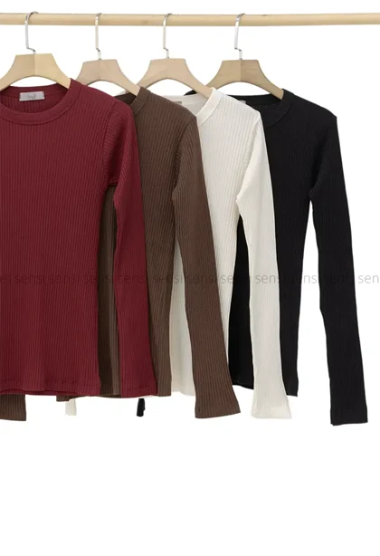 بلوزکبریتی کشی یقه گرد کد1005014