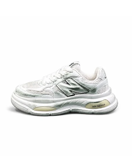 کفش کتانی مردانه مدل نیوبالانس کاستوم شده سفید سبز New Balance