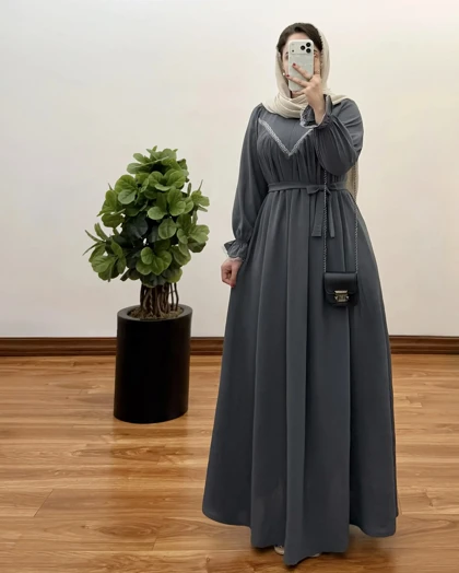 مانتو عبایی ابروبادی خنک مدل گلرخ