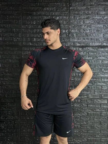 پکیج کد E1130 شامل تیشرت + شلوارک بغل چریکی با 5 رنگ خفن👌❤