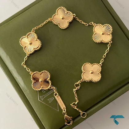 دستبند ونکلیف طلایی VanCleef-8517-L