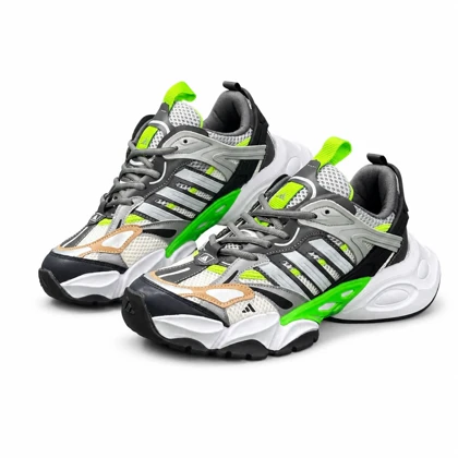 کفش کتانی مردانه مدل آدیداس دیلاکس طوسی سبز Adidas Deluxe