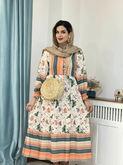 مانتو پیراهنی دکمه دار غزال