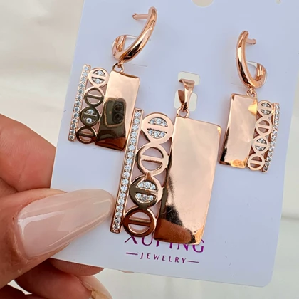 نیم ست مستطیلی طرحدار ژوپینگ بدون زنجیر