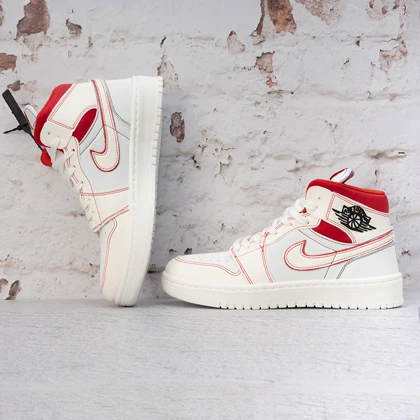 نایک ایر جردن وان ساق‌دار رد فانتوم زنانه (Nike Air Jordan 1 Red Phantom) کد 2341