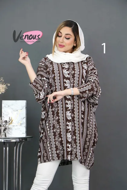 مانتو نخی هاوایی طرحدار