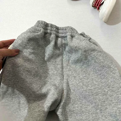 شلوار اسلش طوسی لاینر دار دمپا پیلی