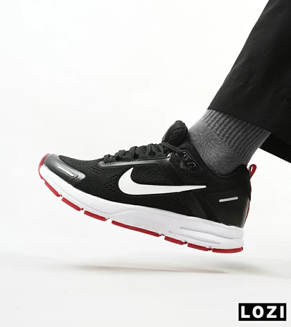 کفش کتانی مردانه مشکی سفید قرمز 24 NIKE zoom structure