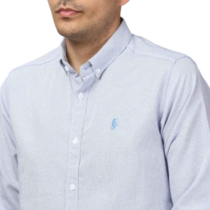 پیراهن آستین بلند راه راه مردانه برند مد مدل 14102016