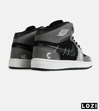 کفش ساق‌دار مردانه و زنانه مشکی طوسی نایک NIKE jordan Vodoo مدل 7783