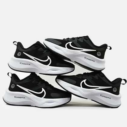 کفش اسپرت کتانی نایک زوم ایکس طرح لبخند مشکی سفید zoom x smile کد 266707