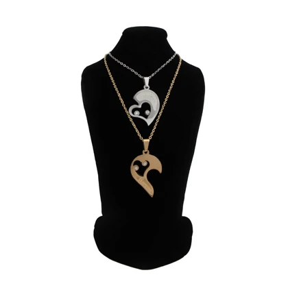 گردنبند ست قلب نگین‌دار