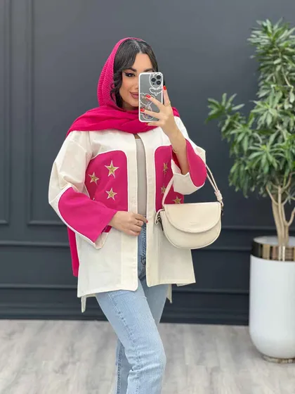 مانتو ترکیبی طرح ستاره