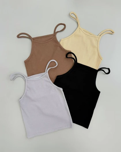 تاپ دو بند پنبه کبریتی کد 4001