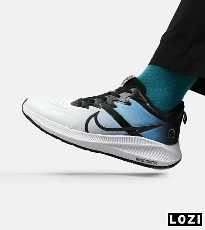 کفش کتانی مردانه سفید آبی NIKE AIR zoomx