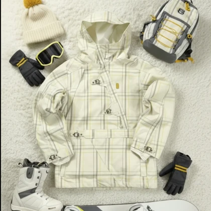 SIZE S-M کاپشن اسکی زنانه و دخترانه گورتکس حرفه ای اورجینال از برند معتبر DC