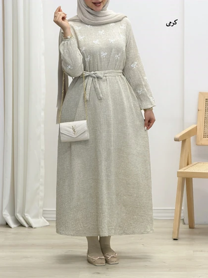 4285-پیراهن گلدوزی پاپیون